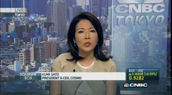 CNBC interviews Kumi Sato, President of COSMO